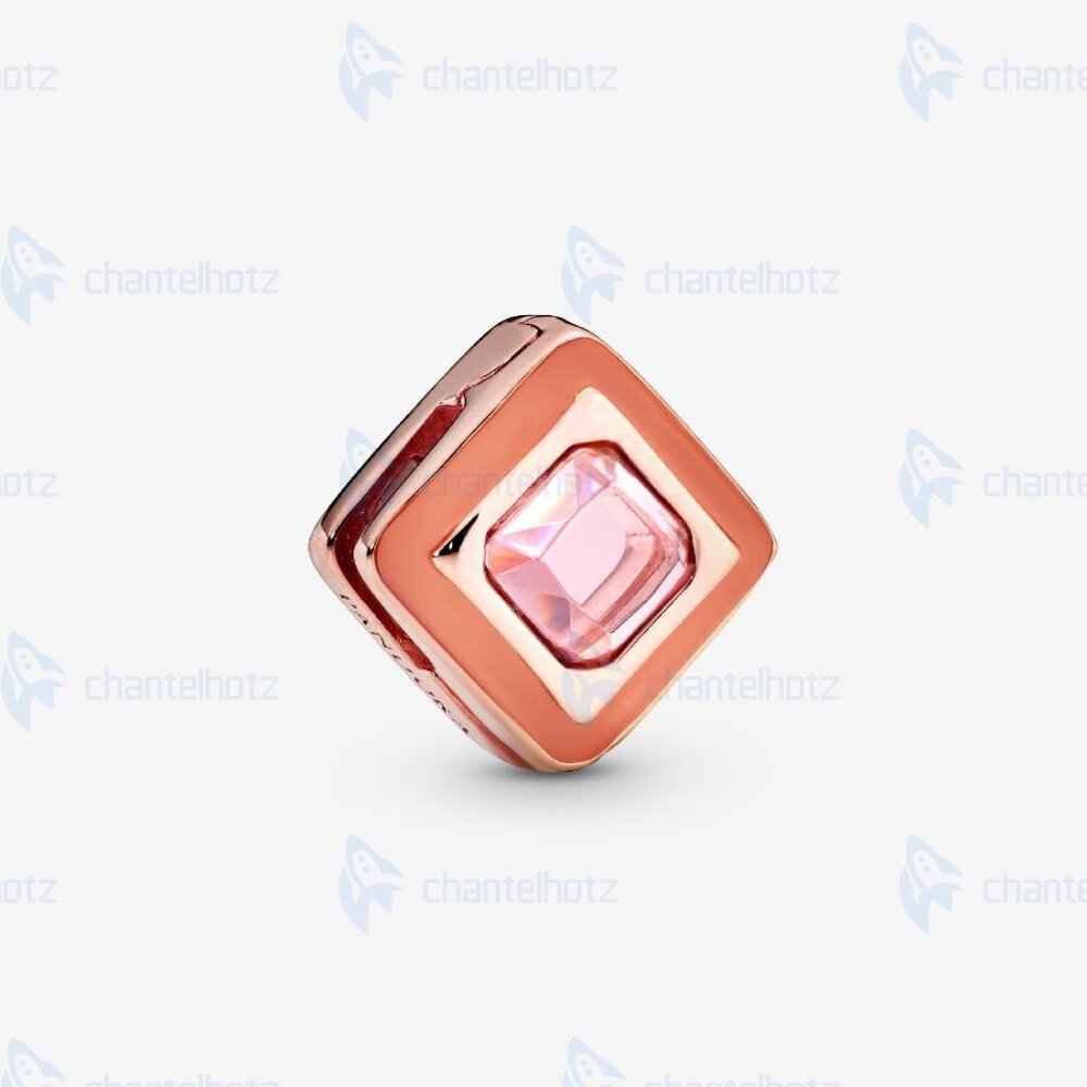 Pandora Pink Square Clip Charm